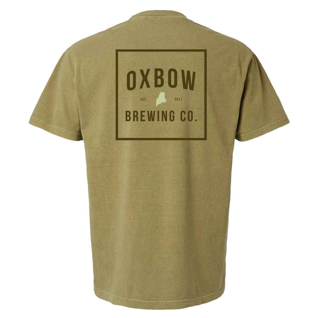 Army Green Maine Logo Tee