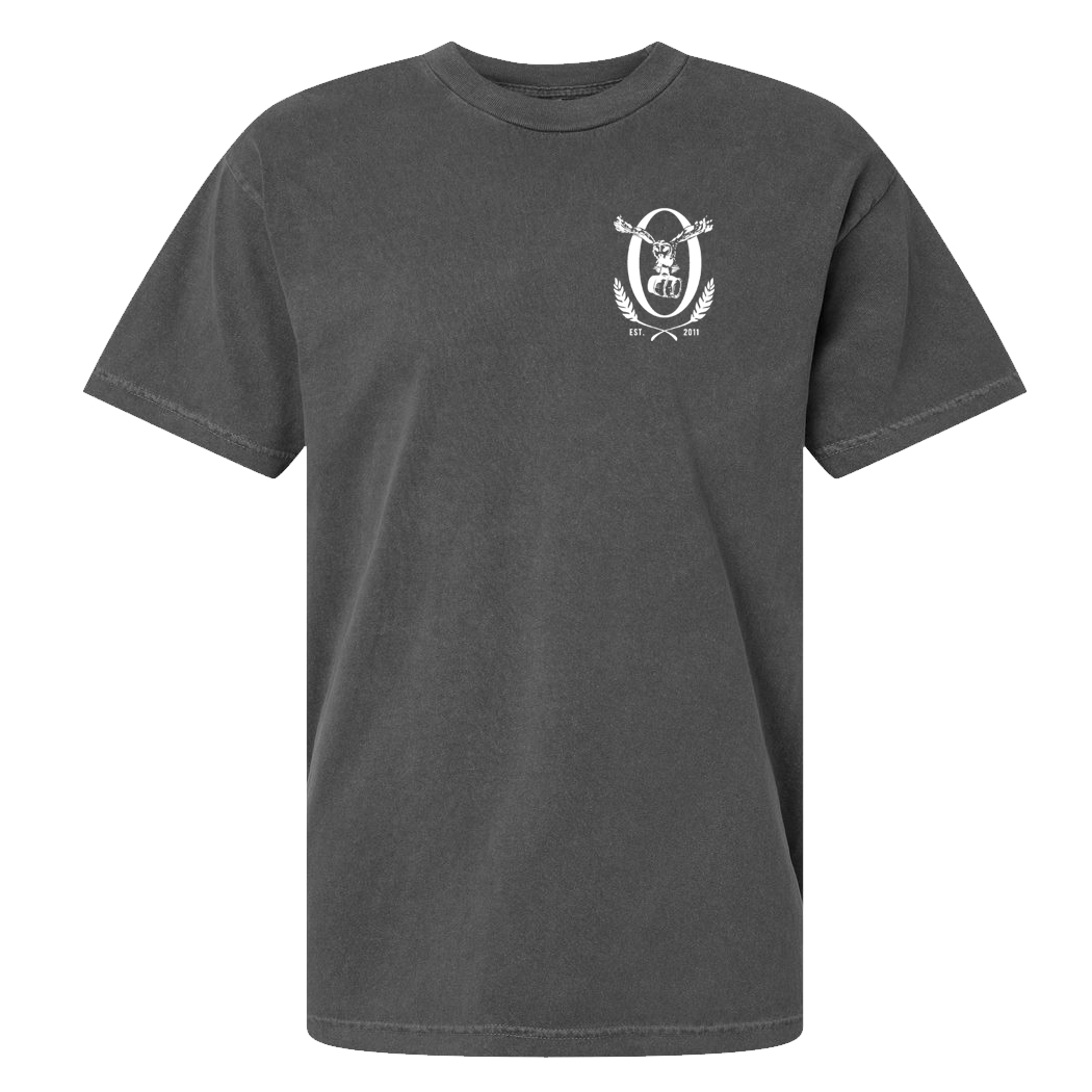 Faded Black Maine Logo Tee