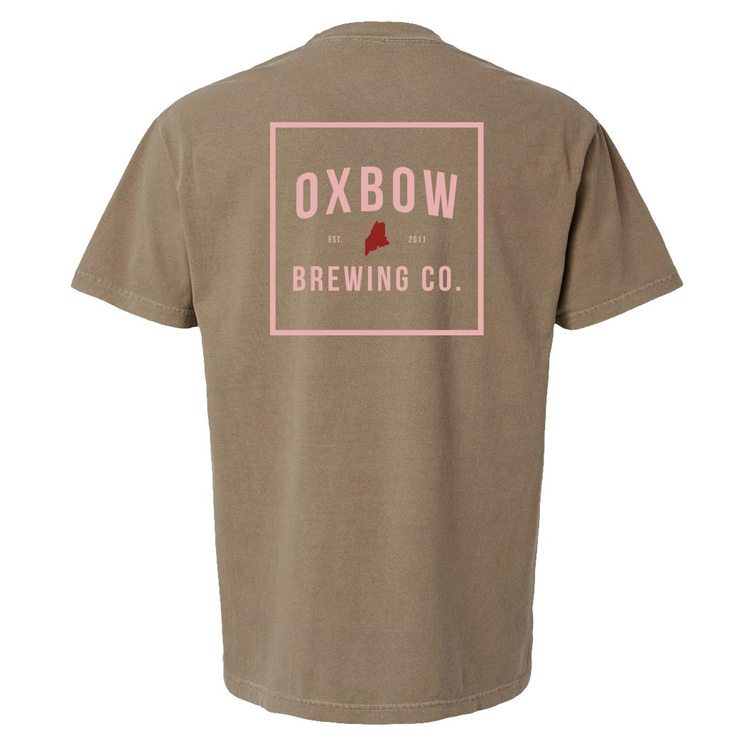 Faded Brown Maine Logo Tee