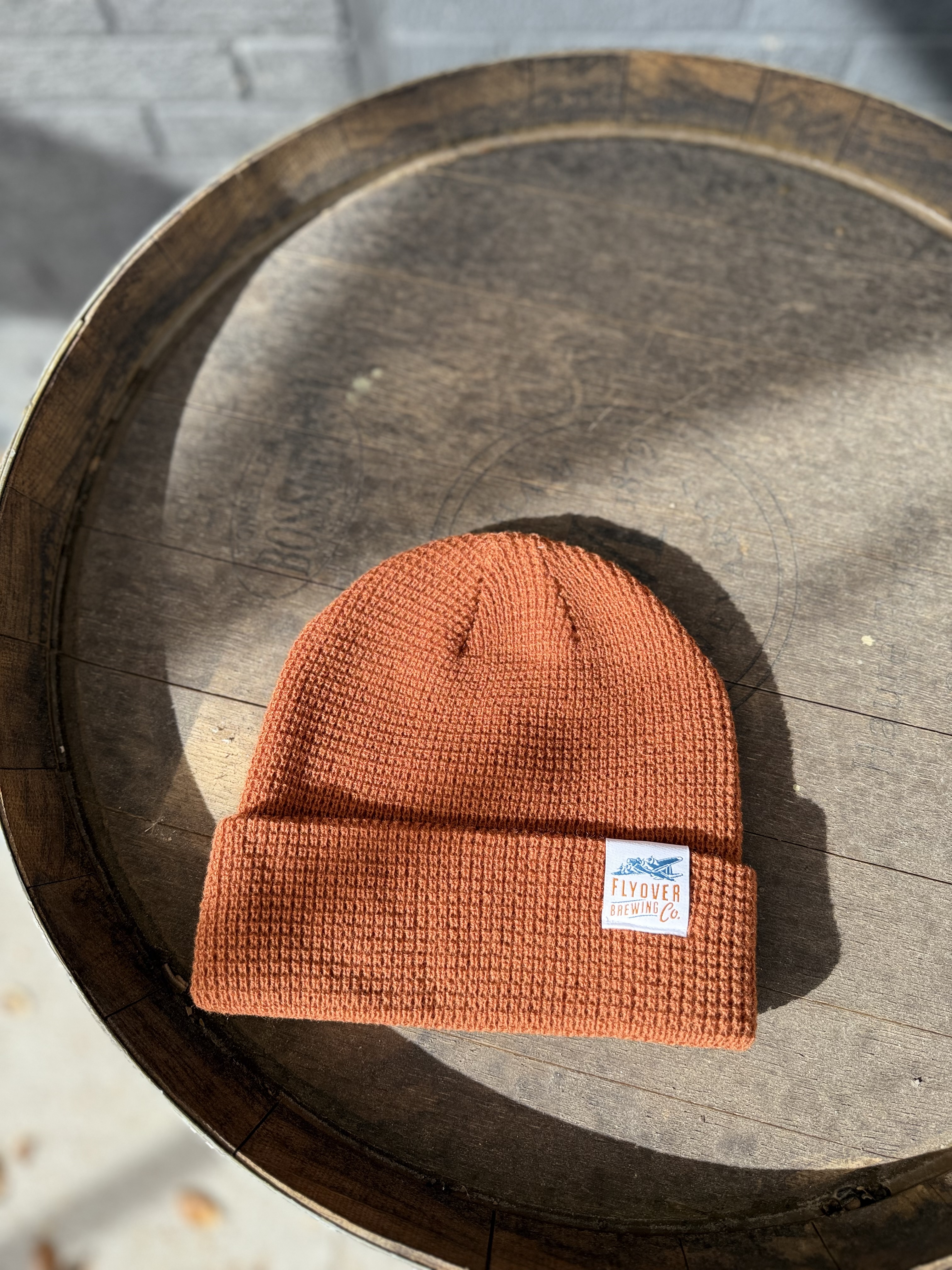 Waffle Beanie - Rust
