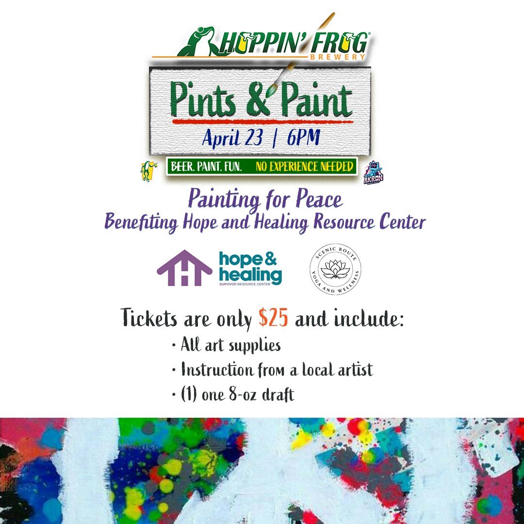 Pints and Paint: Painting for Peace - Wednesday, April 23rd 6pm