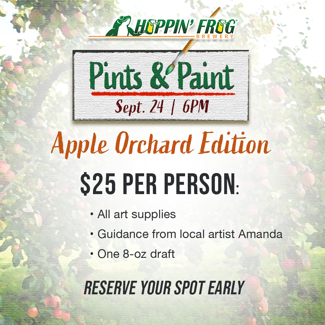 Pints and Paint: Apple Orchard Edition - Thursday, September 24th at 6pm