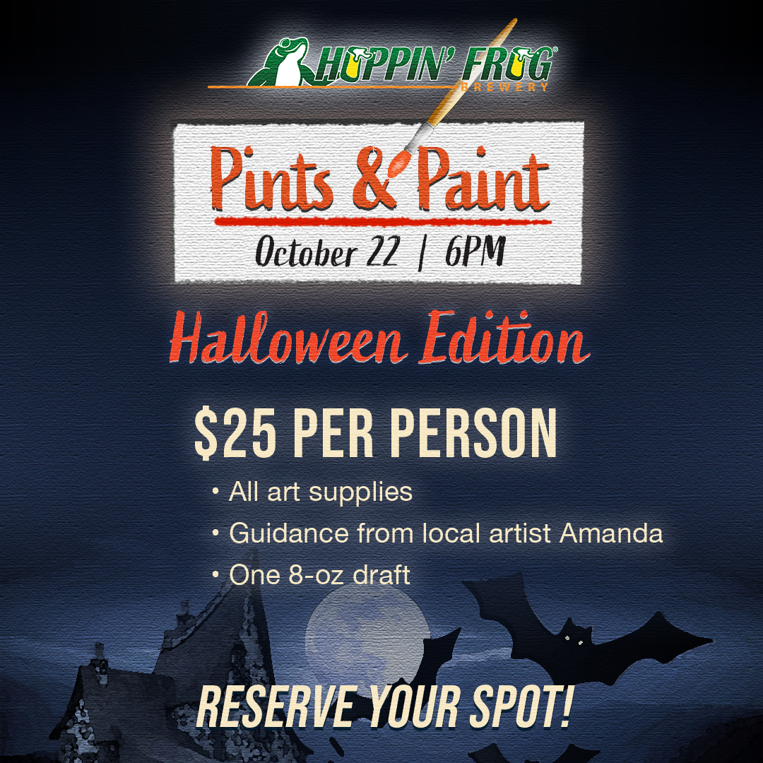 Pints and Paint: Halloween Edition - Thursday, October 22nd at 6pm
