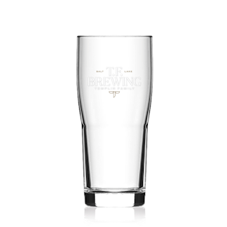our ale glass with our logo printed on front