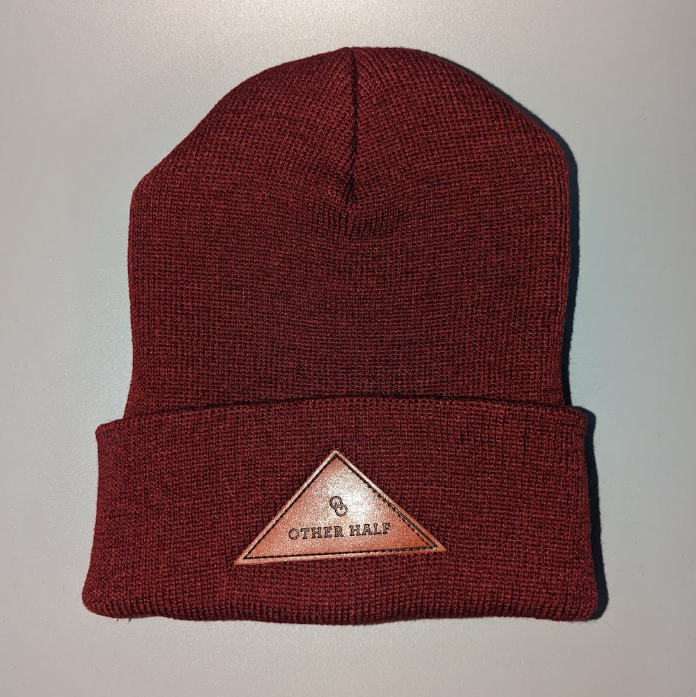 Maroon Beanie with Triangle patch