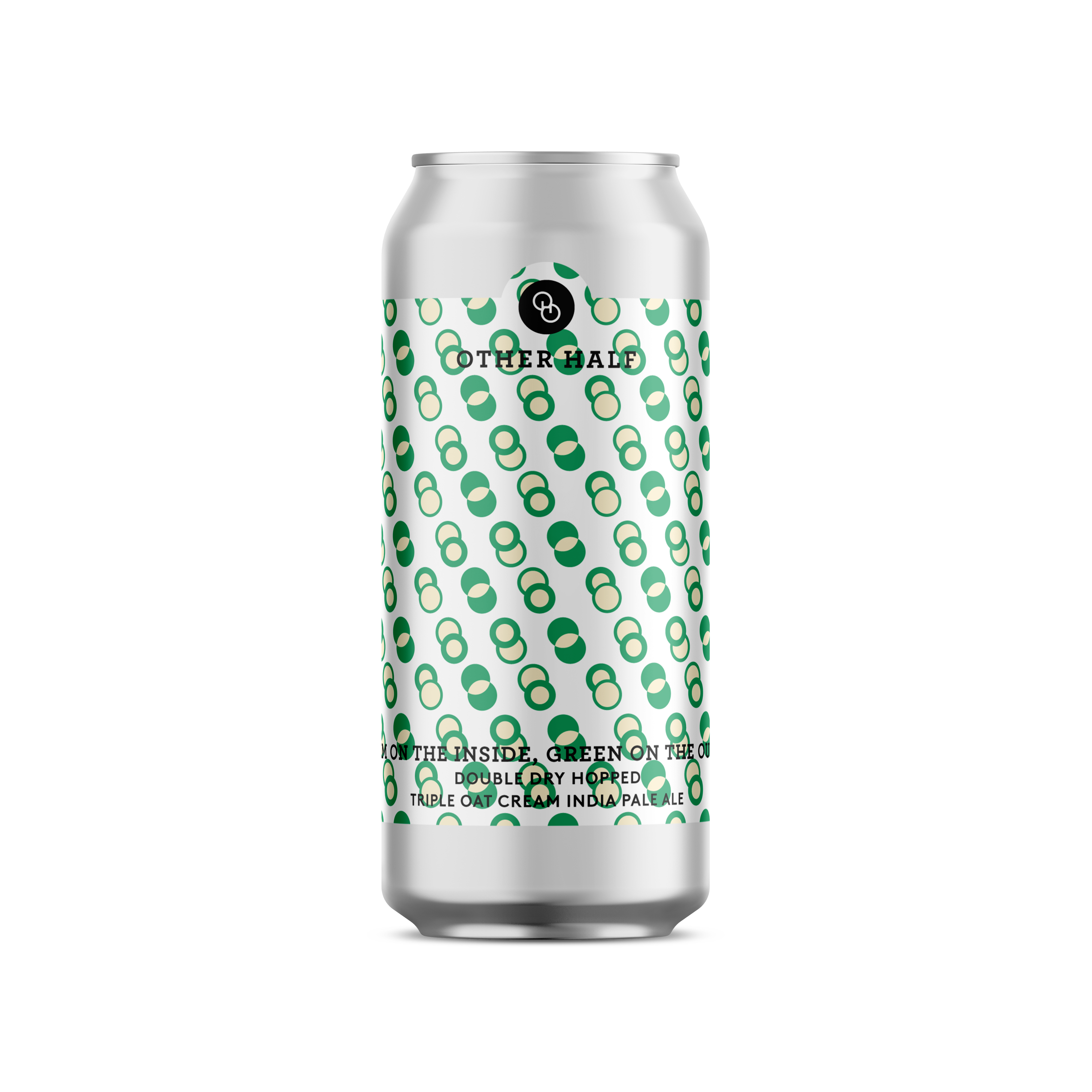 cream on the inside green on the outside IPA