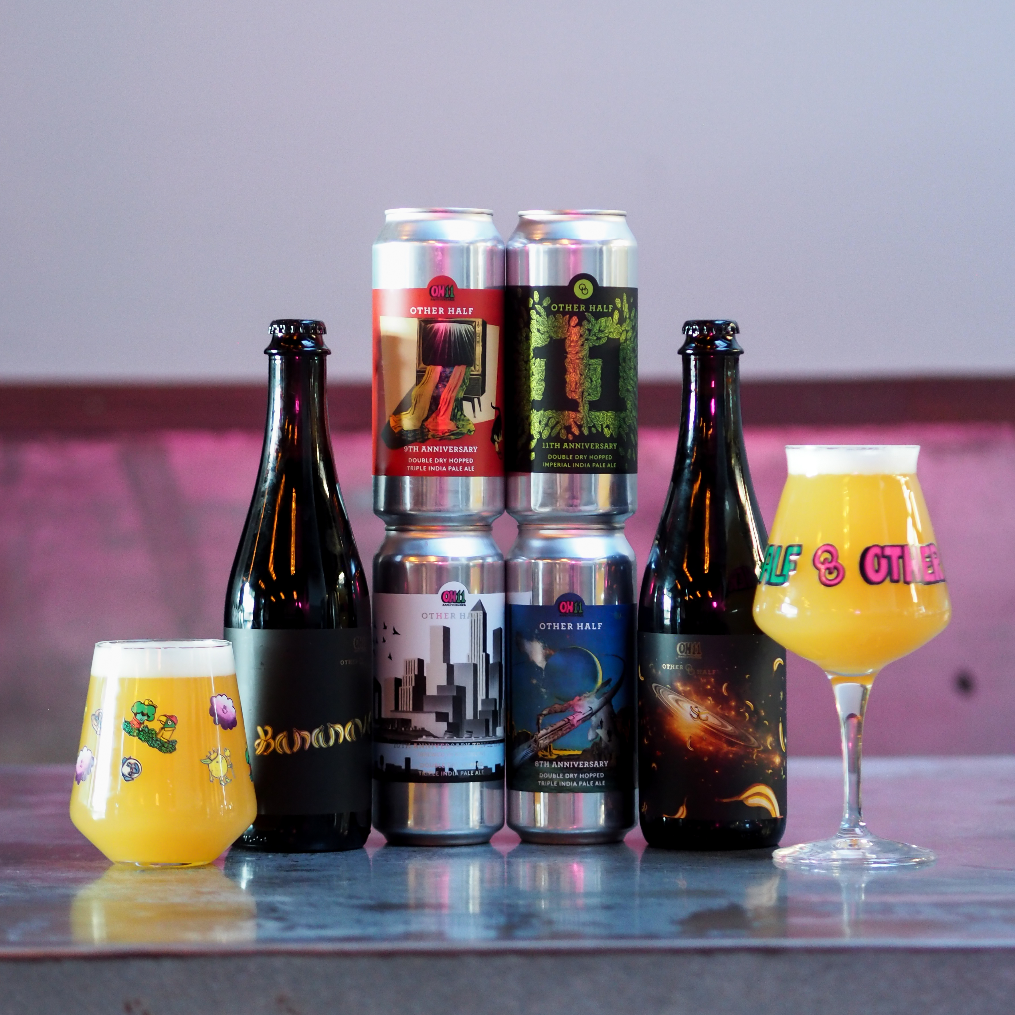 11th anniversary box with glassware