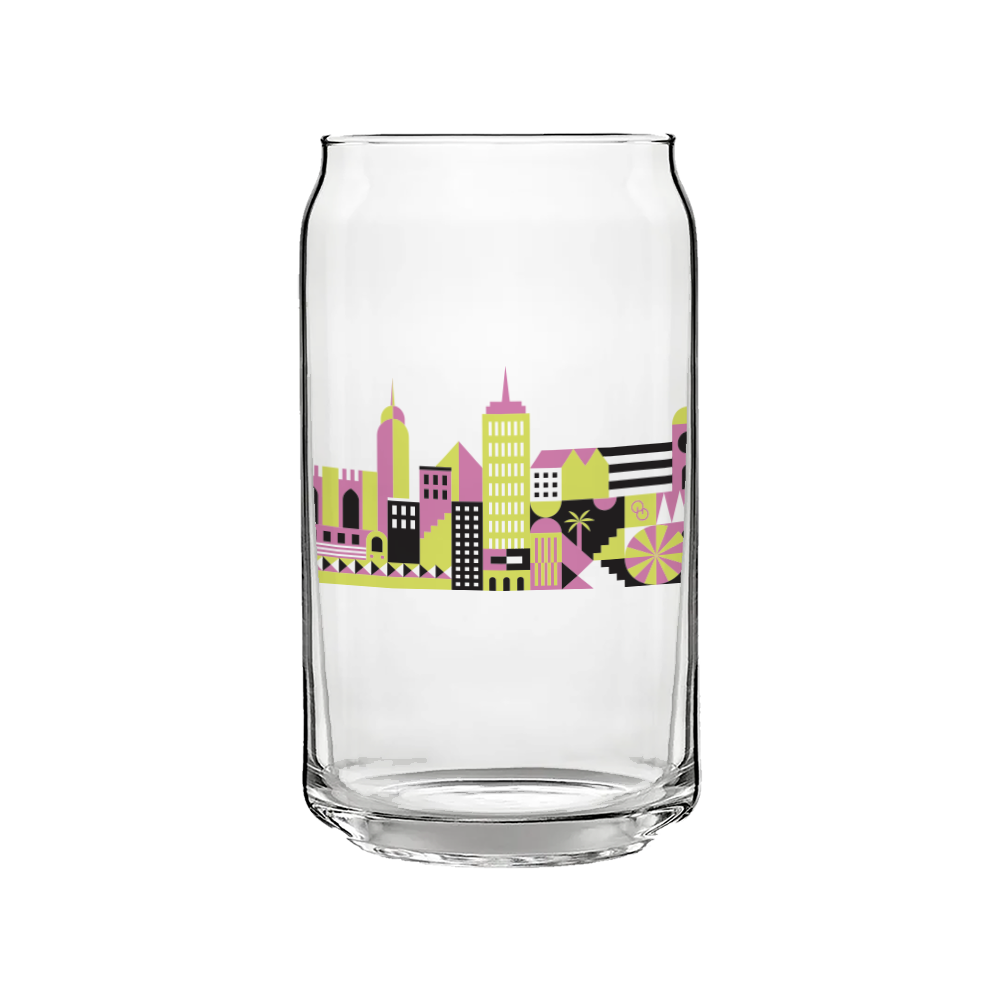 16 oz. Green City Worldwide Arc Glass Front