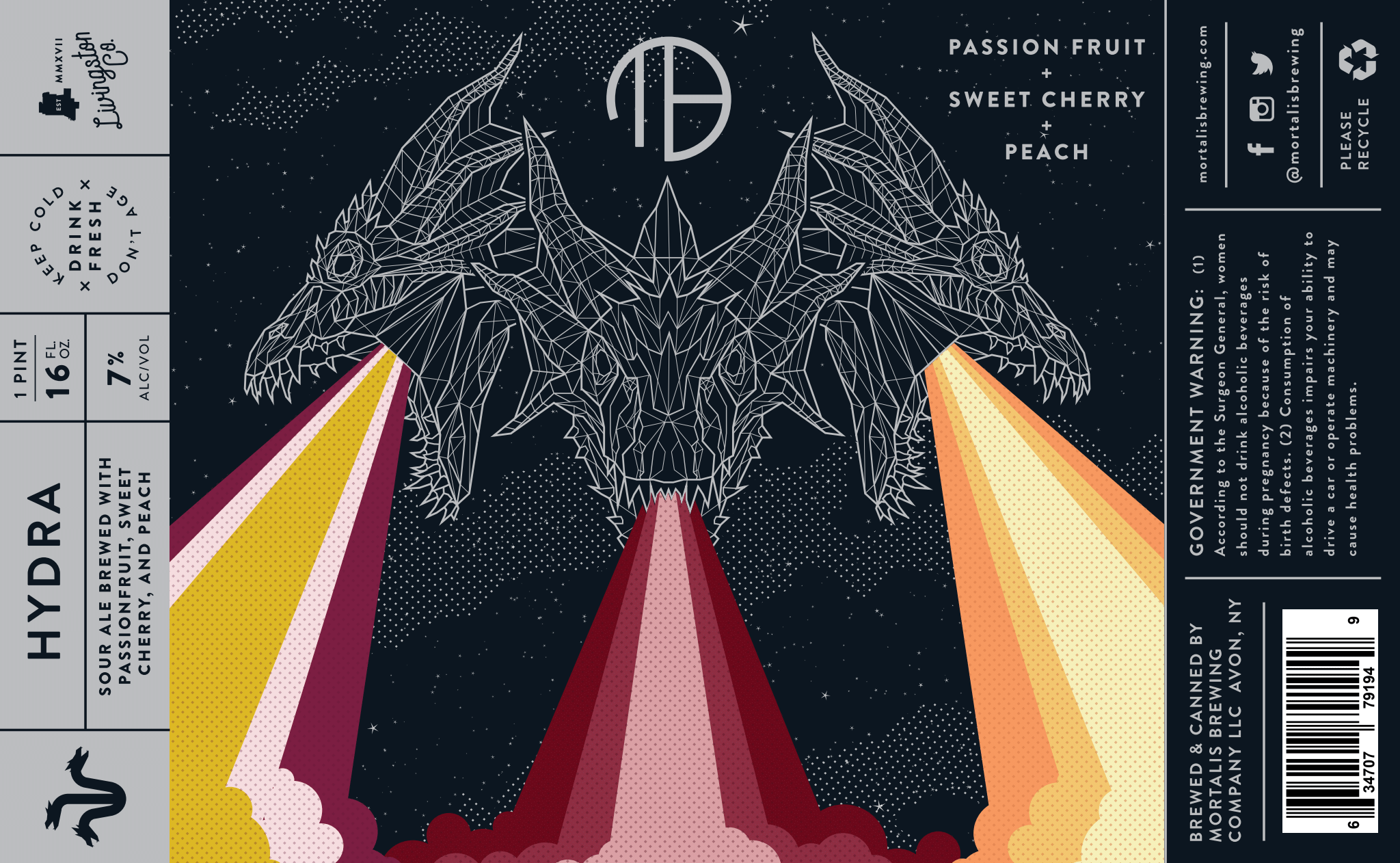 Hydra | Passion Fruit + Sweet Cherry + Peach Label