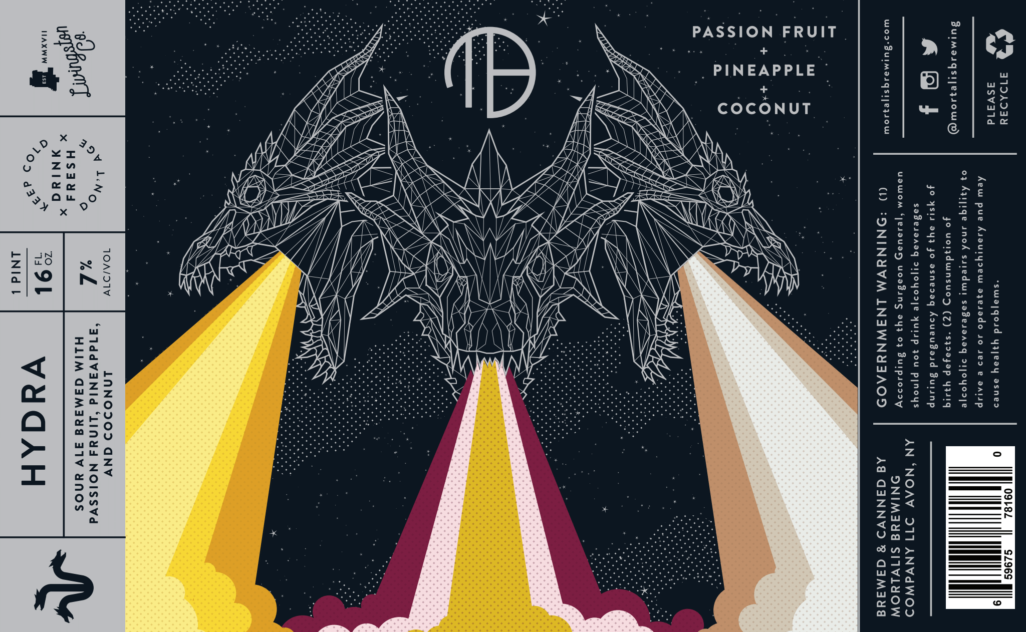 Hydra | Passion Fruit + Pineapple + Coconut Label