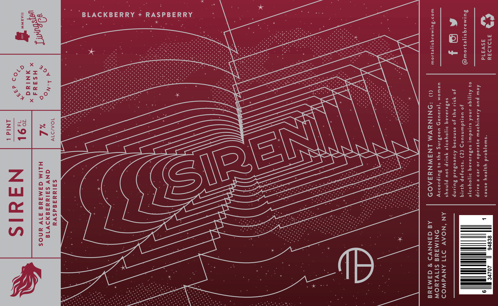 Siren | Blackberry + Raspberry Label