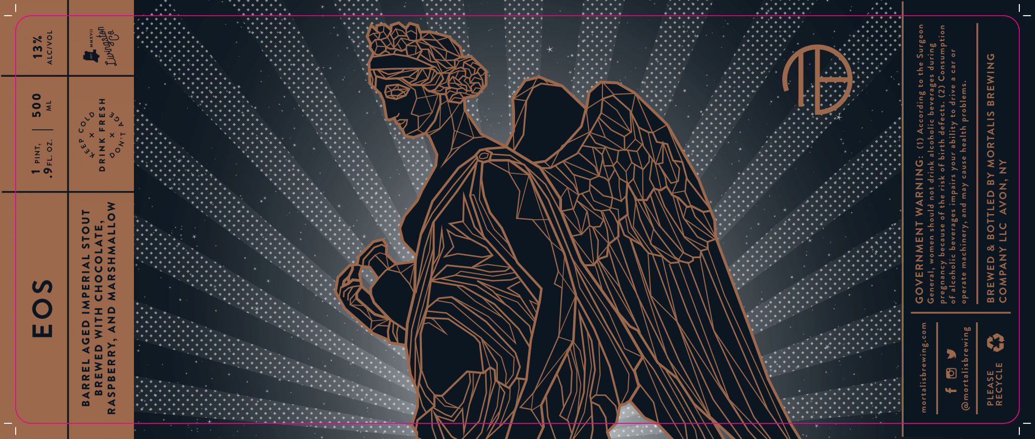 Barrel Aged Eos (Metallic Purple Wax) Label