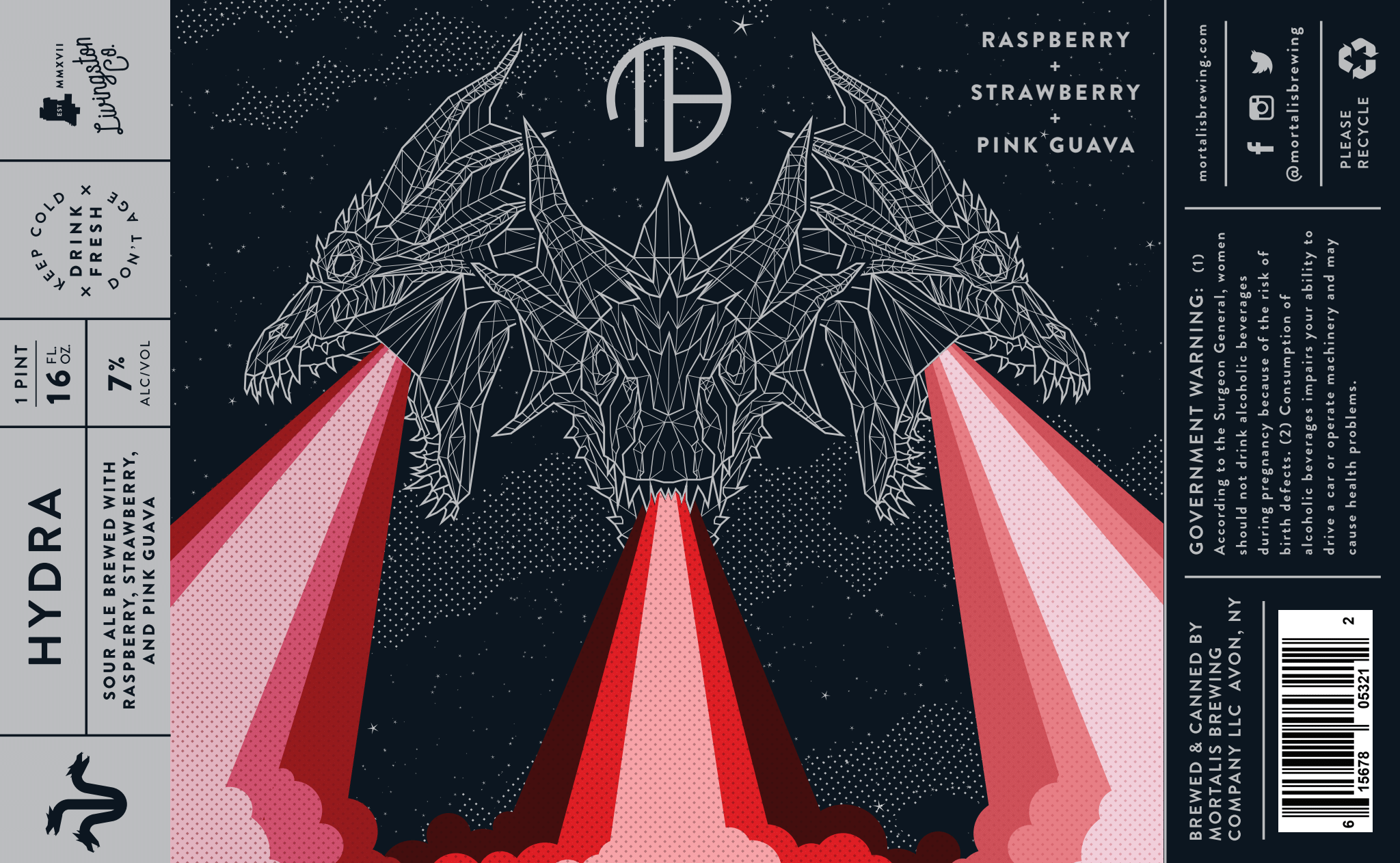 Hydra | Raspberry + Strawberry + Pink Guava Label