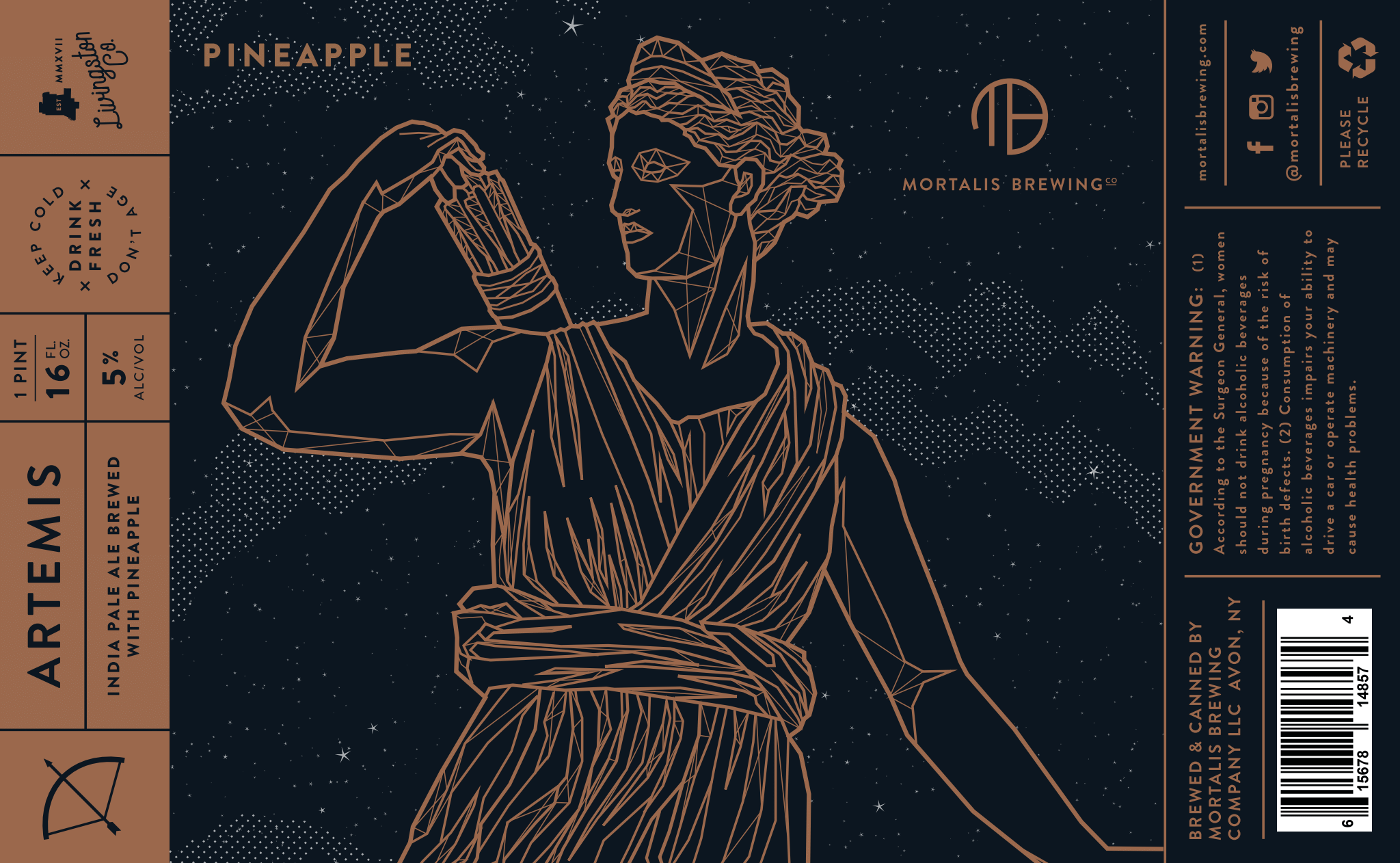 Artemis Pineapple Label