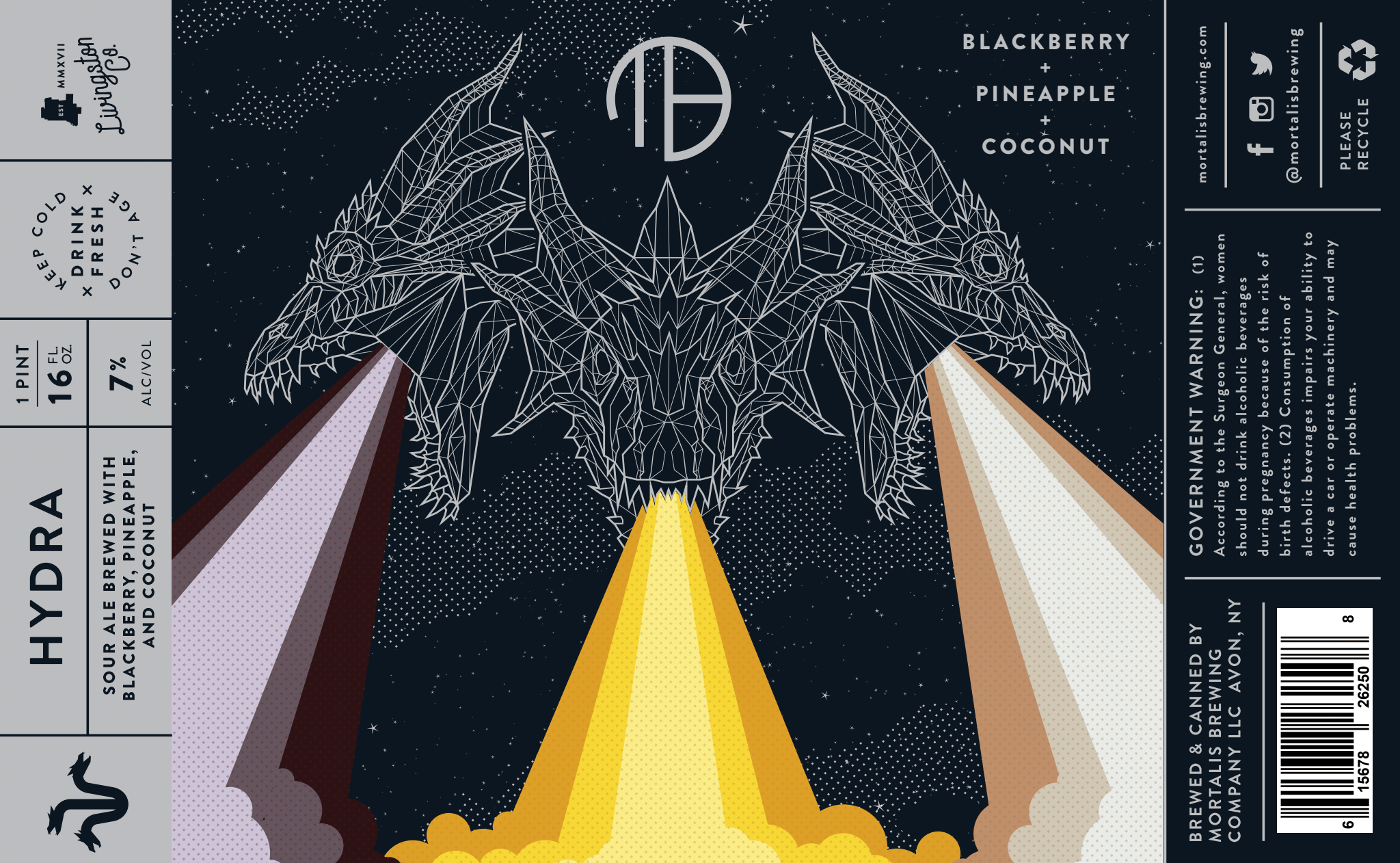 Hydra | Blackberry + Pineapple + Coconut Label