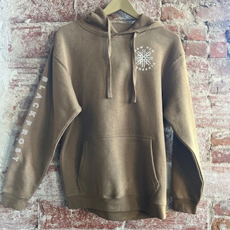 Hooded Snowflake Sweatshirt- Coyote Brown