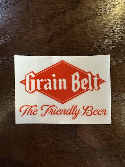 Grain Belt Friendly Beer Sticker