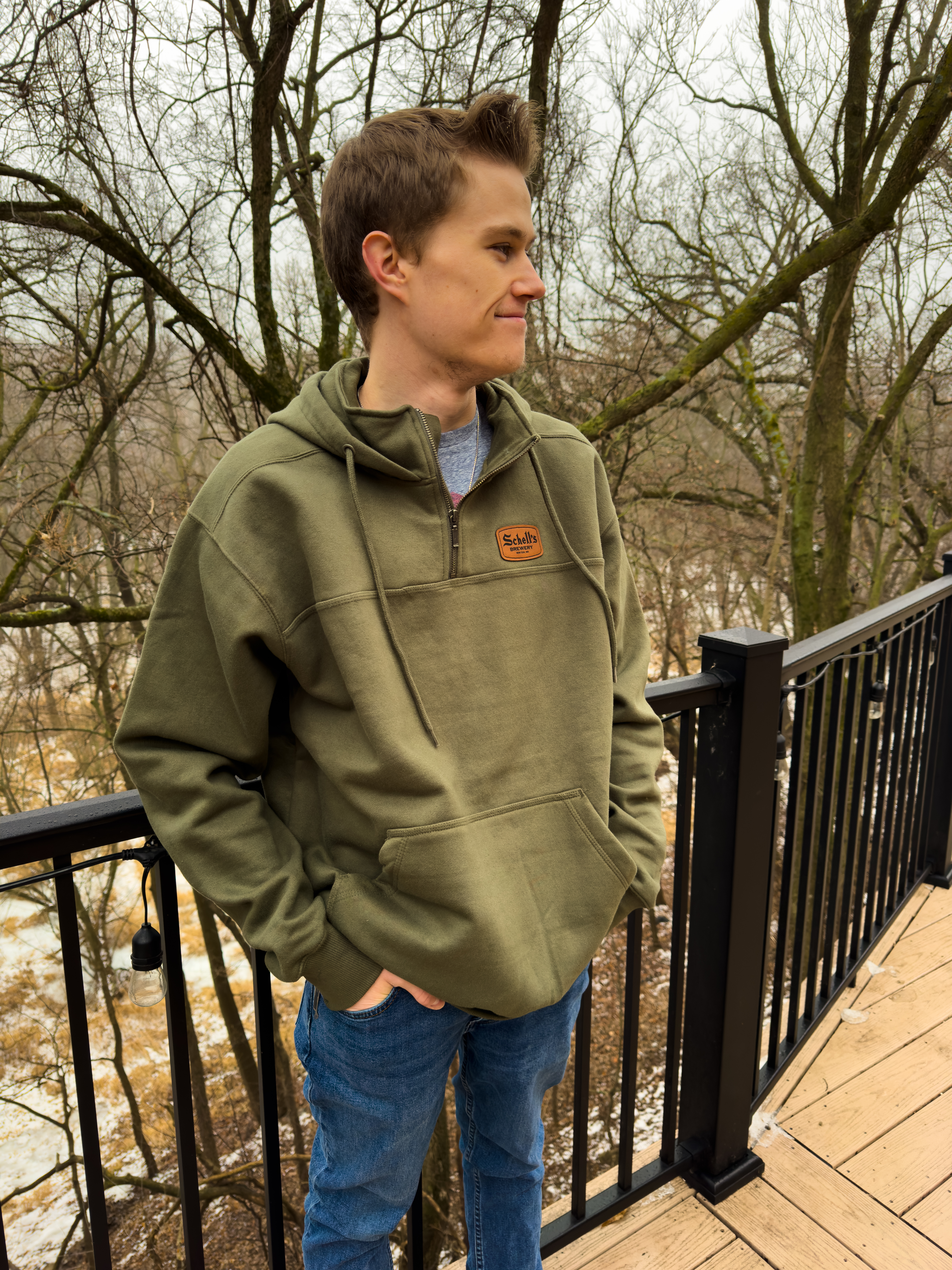 Schell’s Olive 1/4 Zip Schell’s Brewery Online Shop