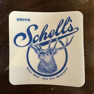 Drink Schell sticker 3" by 3"