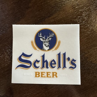 Schell Old English Script Sticker 2.5" by 2.29"