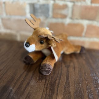 Deer stuffed animal.