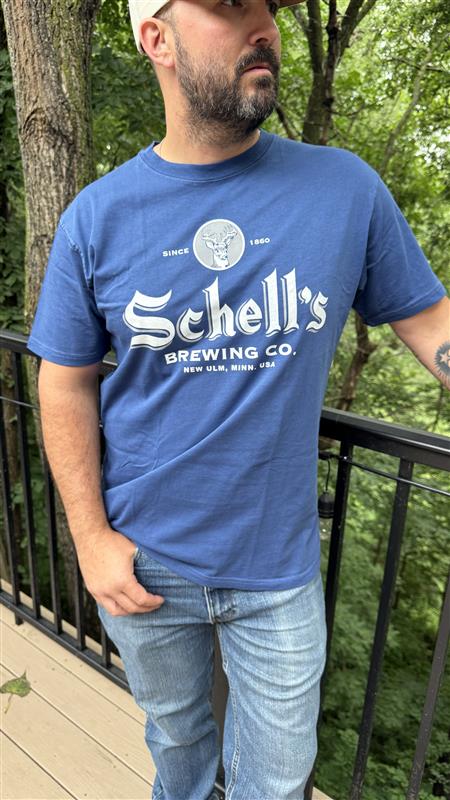 Blur t-shirt with Schell logo on the front.