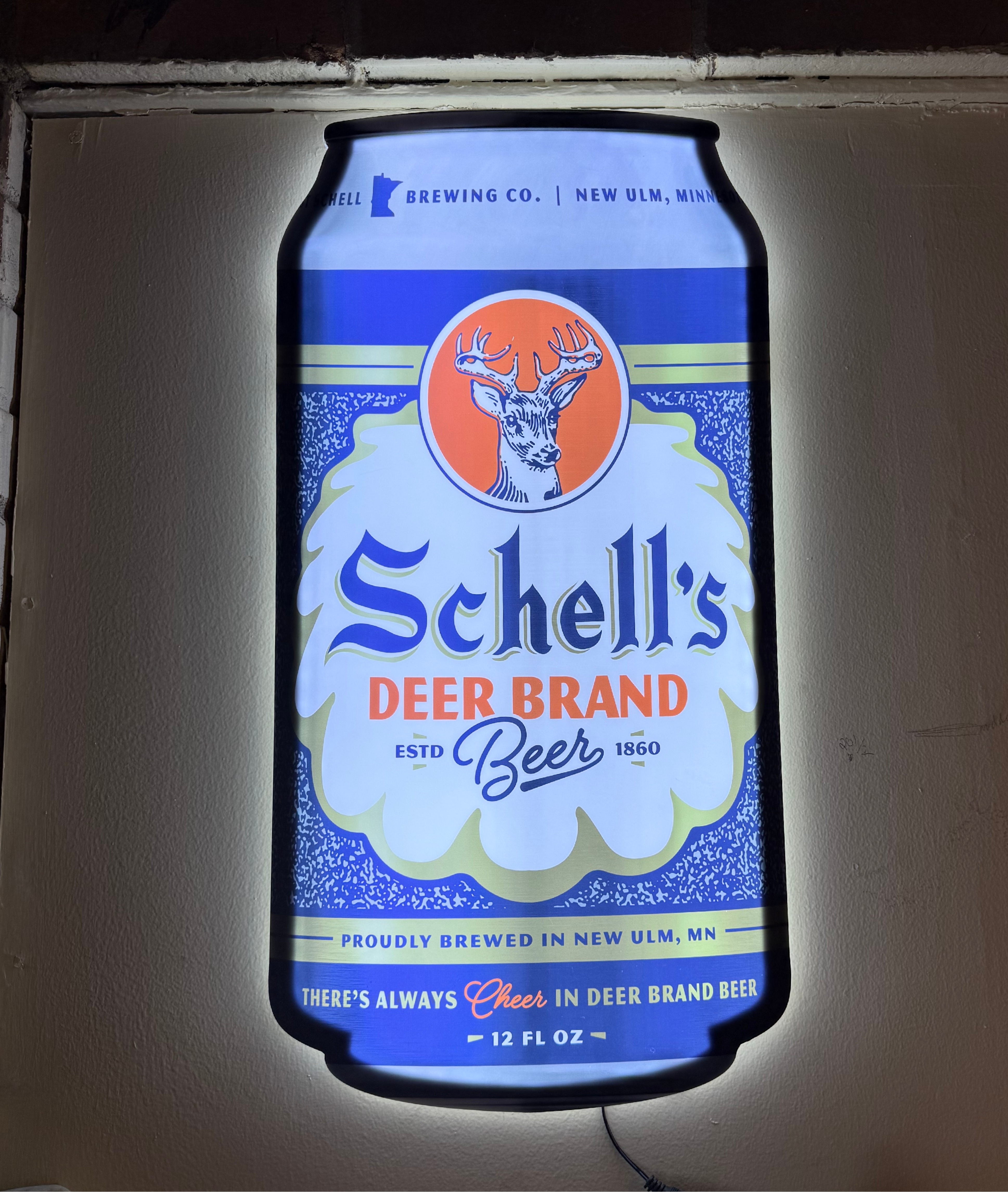 Schell's Deer Brand Can LED Sign