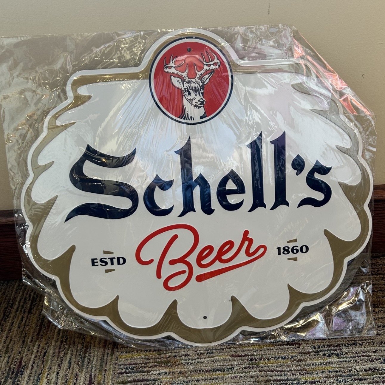 Schell's Clamshell Logo Tin Tacker