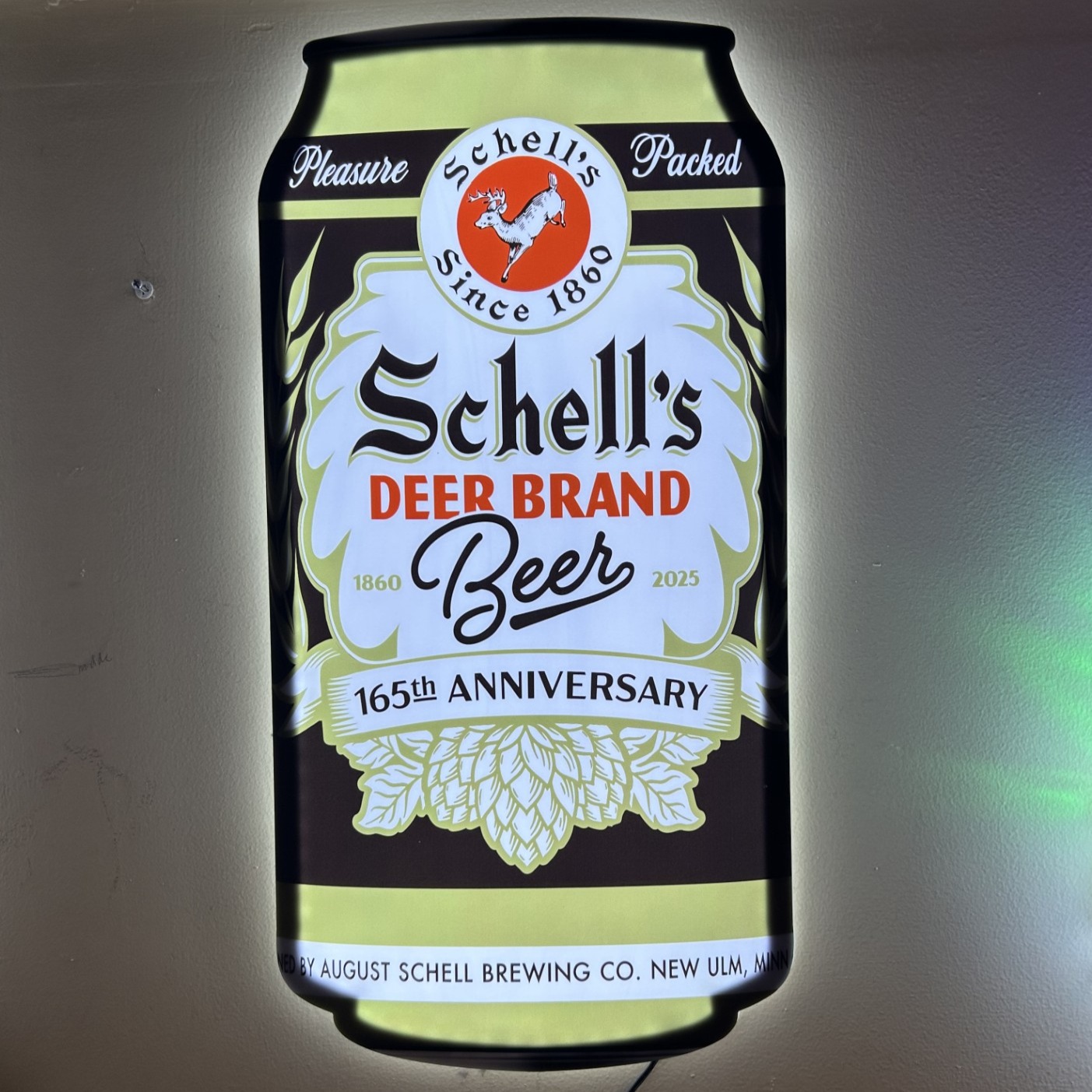 Schell's 165th Anniversary Can LED Sign