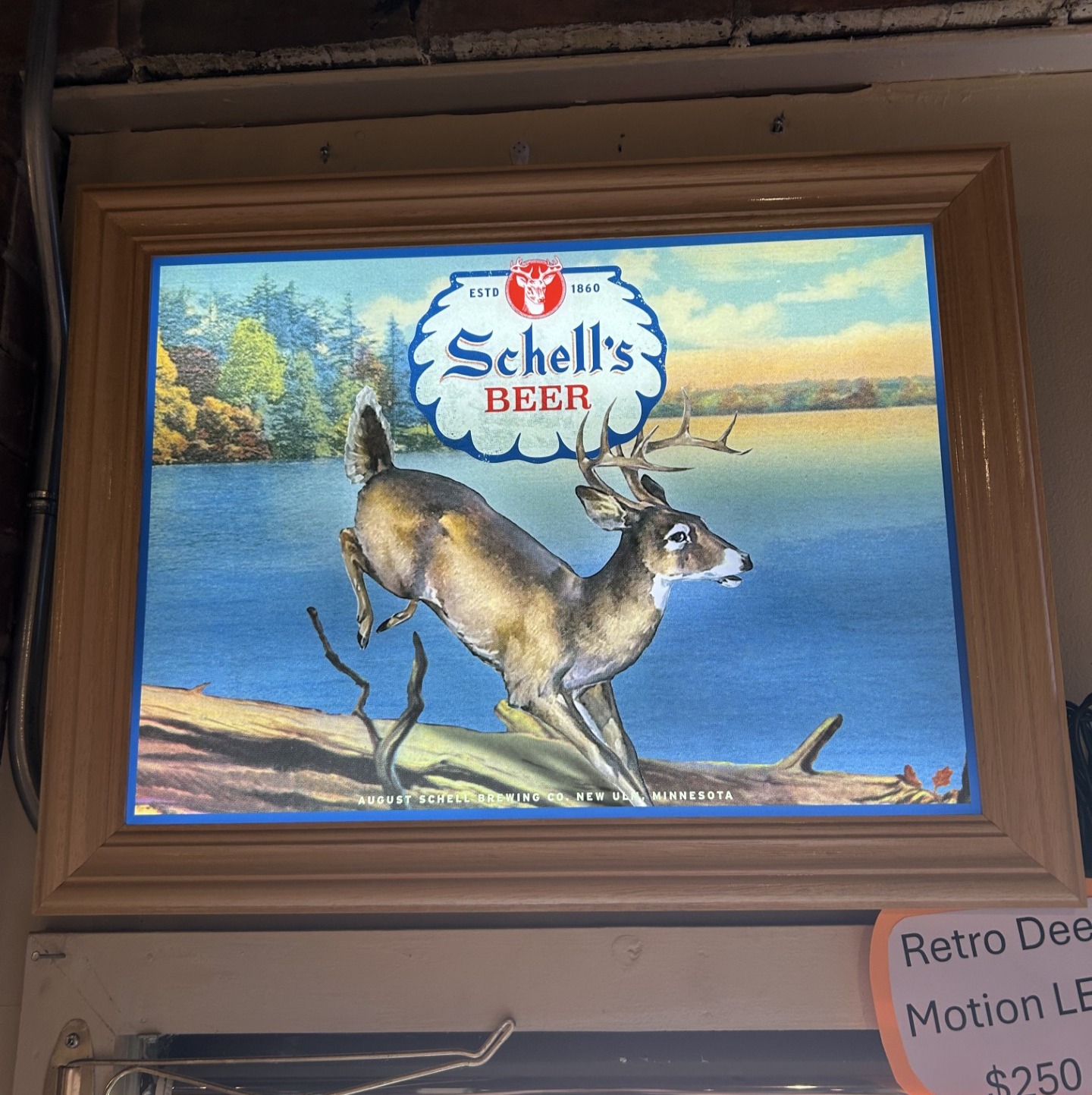 Schell's Retro Deer Motion LED Sign