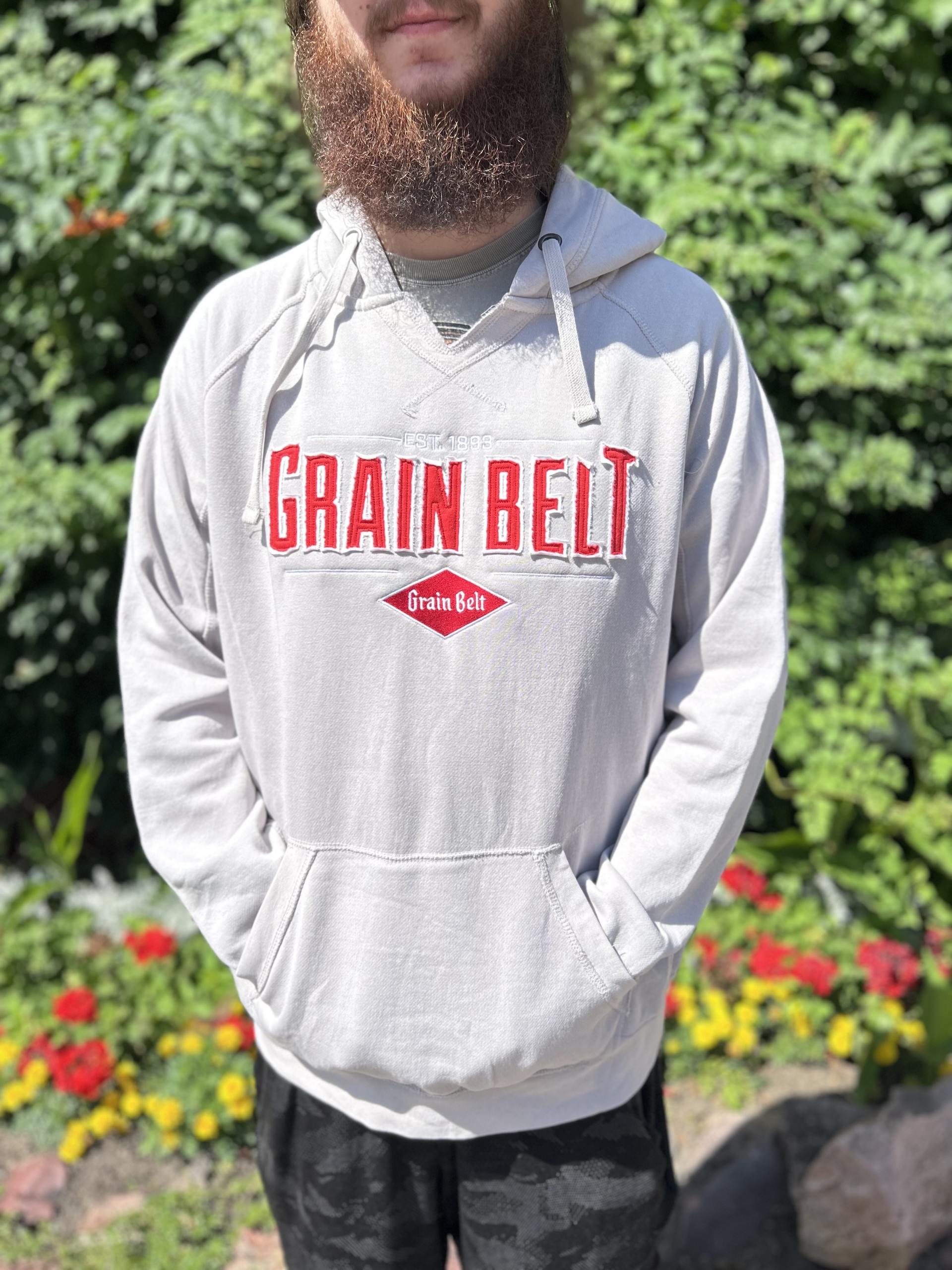 Grain Belt V-Notch Grey Hood