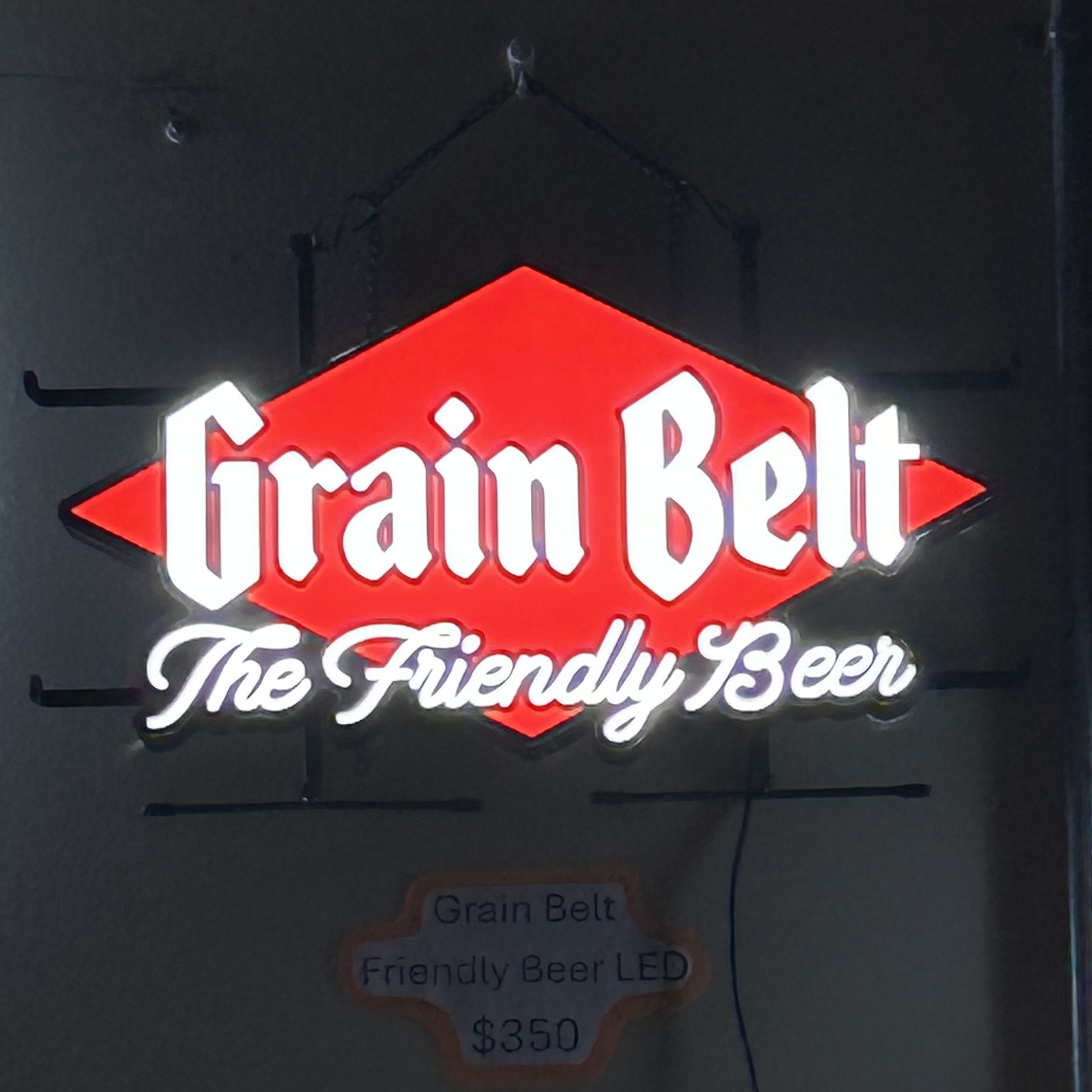 Grain Belt Friendly Beer LED Sign