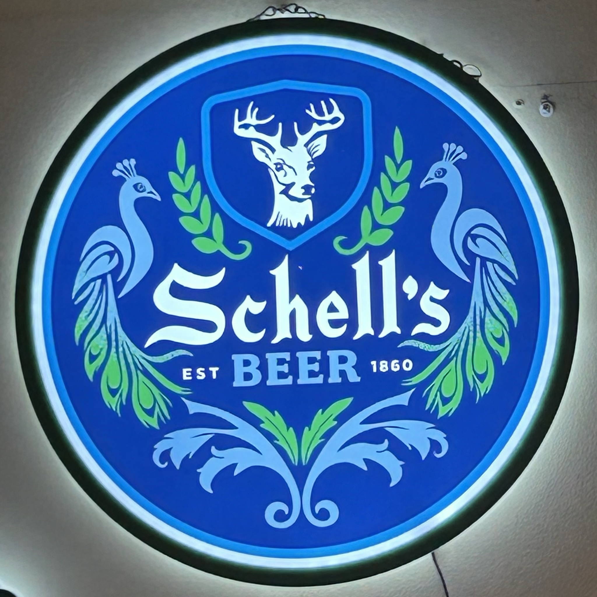 Schell's Peacock LED Sign