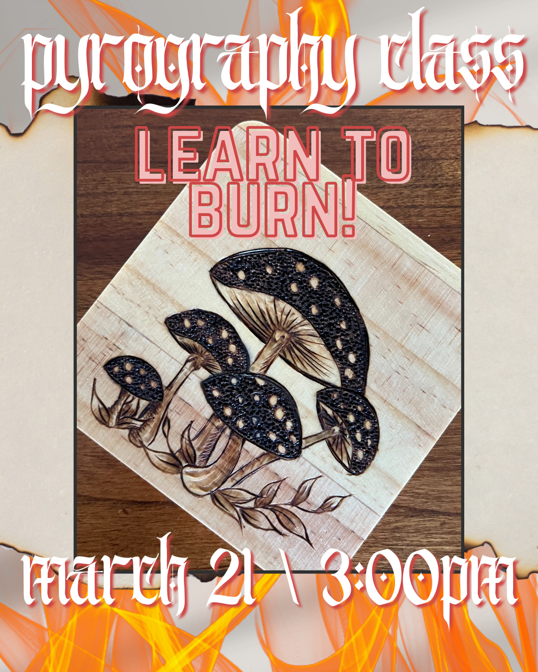 Pyrography Coaster Class