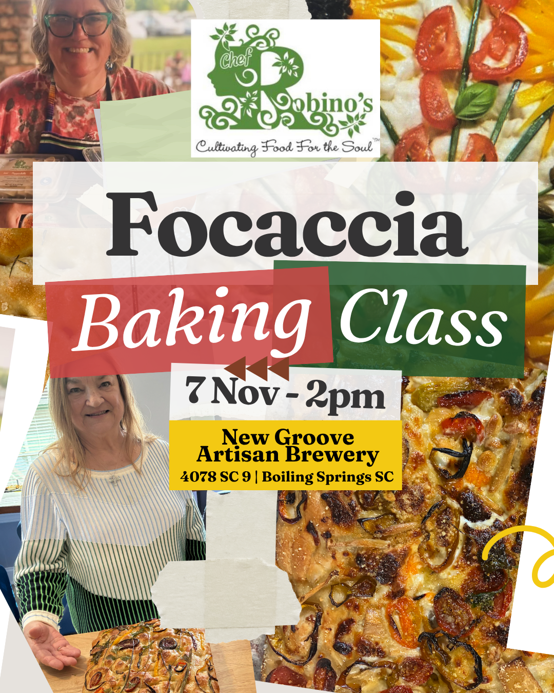 Focaccia Decorating + Baking Class - Robino's Cultivating Italian