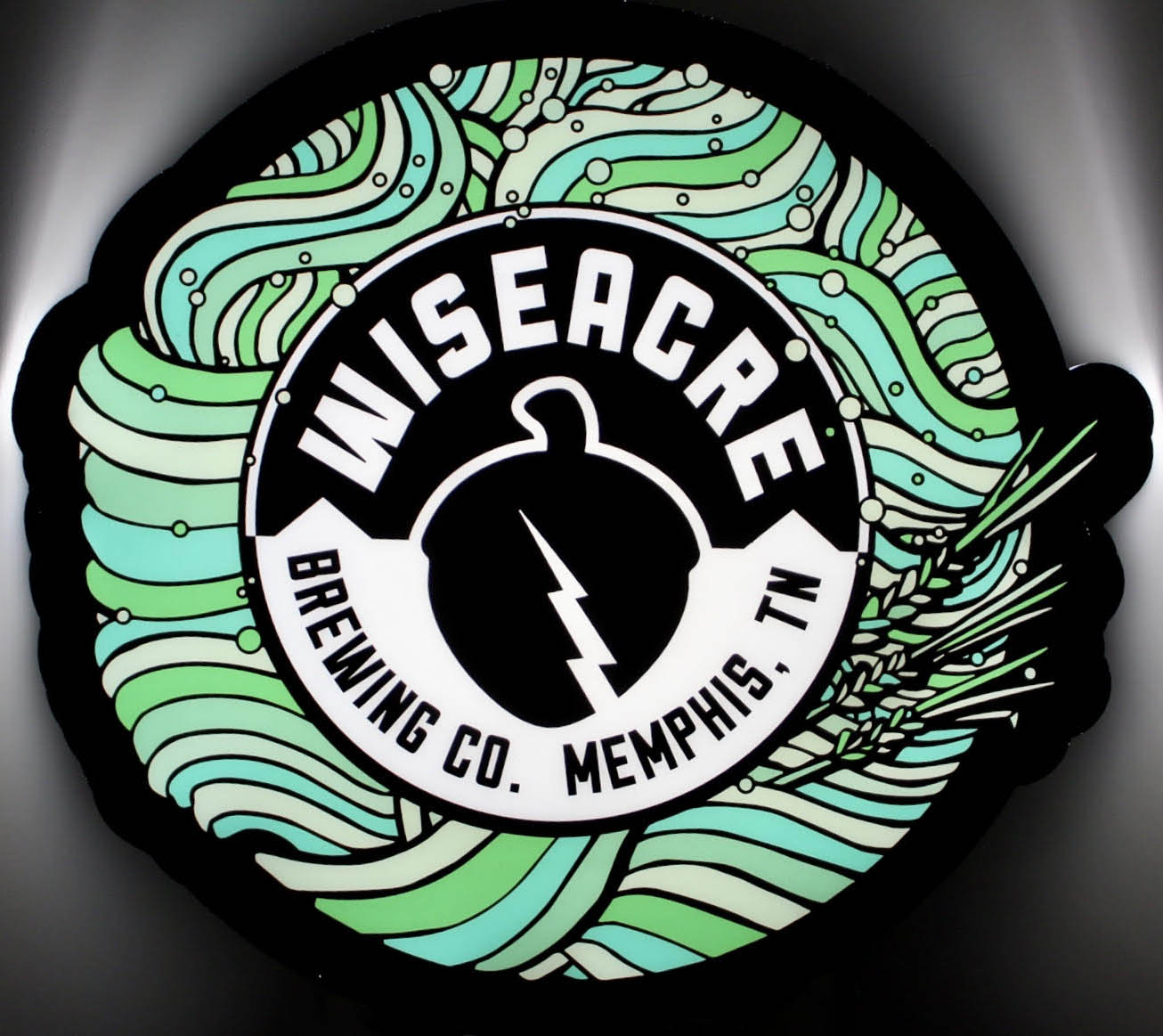 WISEACRE Green Logo LED Light