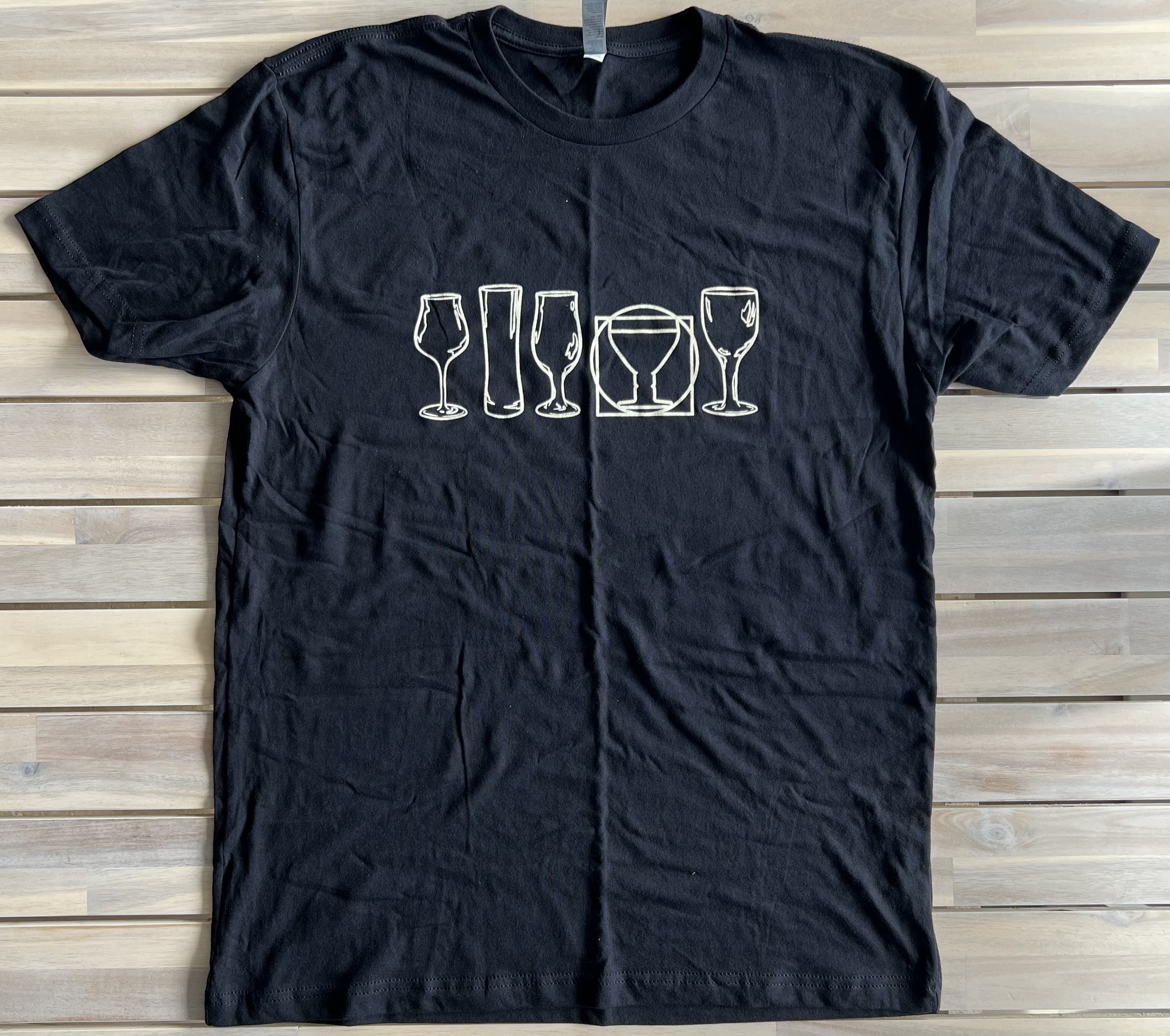 Black Beer Glasses Tee