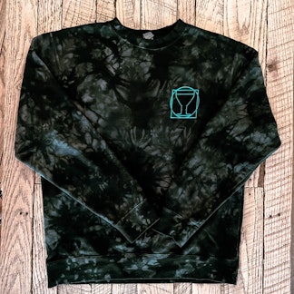Black Tie Dye Pullover Crewneck
