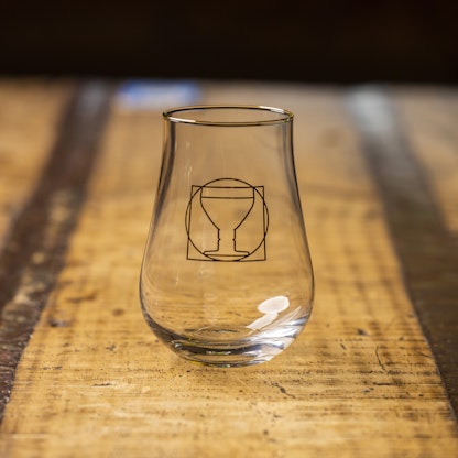 Gold Halo Stout Glass