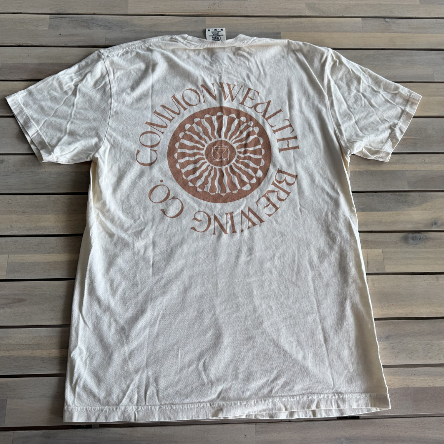 Ivory/Peach Circle Tee