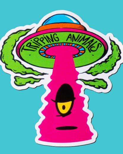 Tripping animals brewing stickers