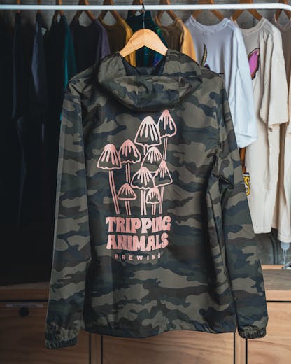 Tripping animals brewing army jacket