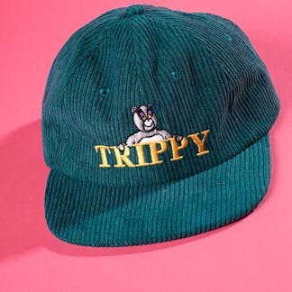 Tripping animals brewing hat that says trippy 