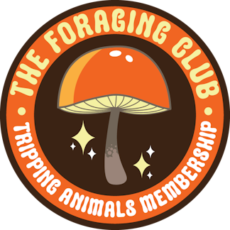 Tripping Animals Foraging Club mushroom logo
