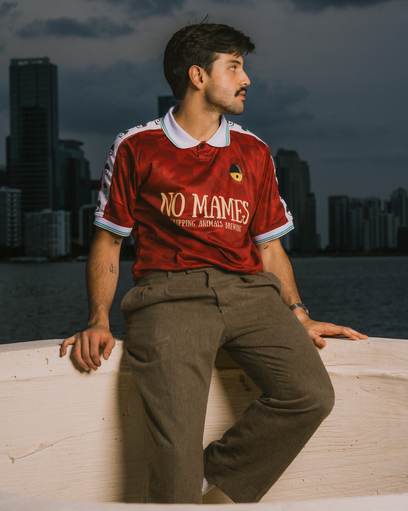 日本未入荷NOMANUALのSTRIPE FOOTBALL SHIRT 全3色 MUSINSA公式 | NOMANUAL STRIPE FOOTBALL SHIRT - GRAY