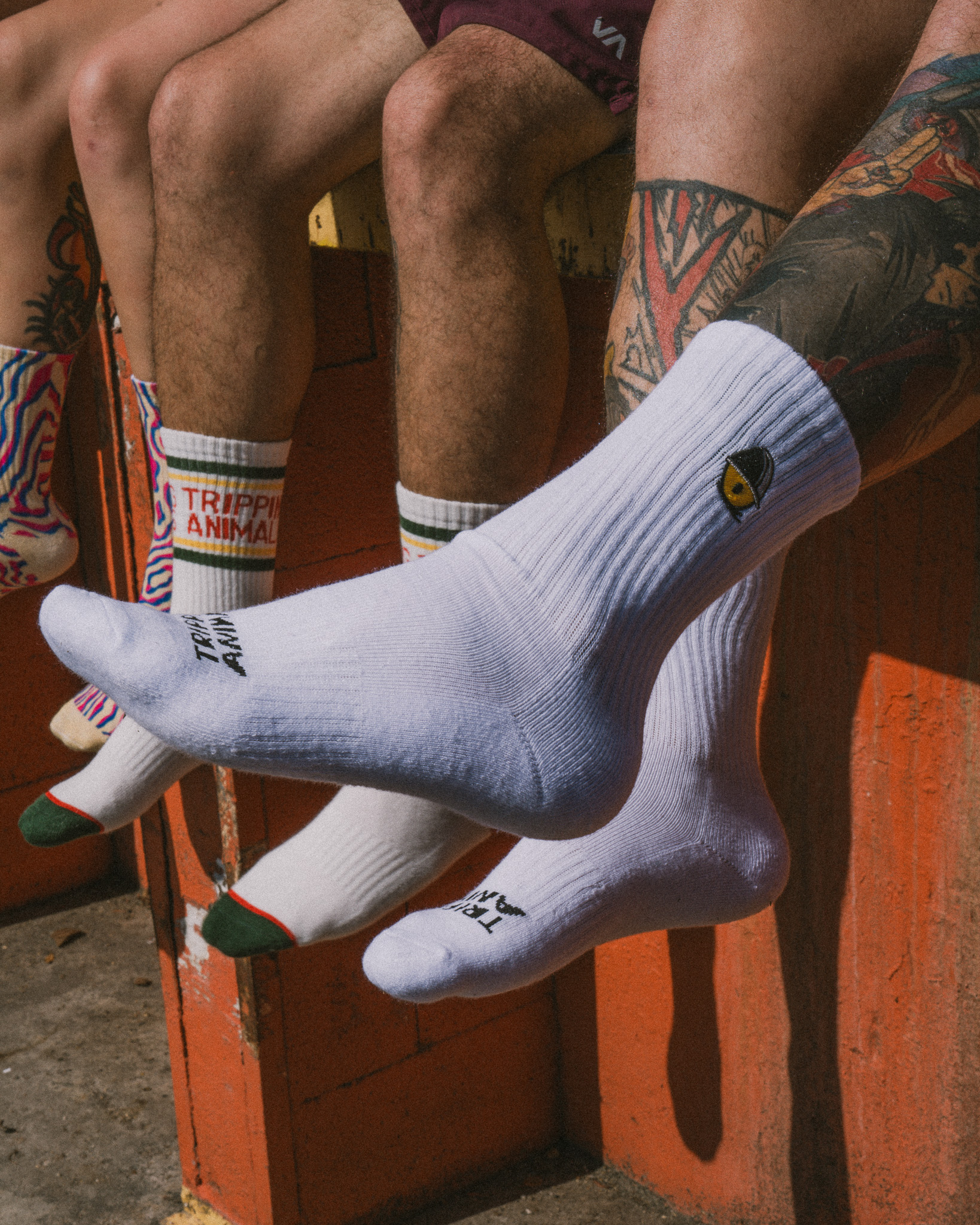 White Crew Sock
