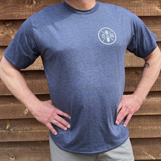 Heather Navy Logo T-Shirt - Unisex