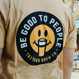 Be Good To People Mustard Yellow Tee