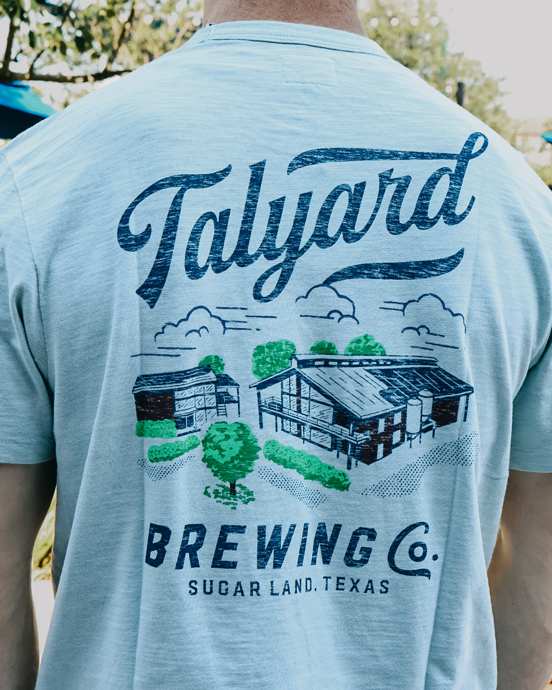 Blue Talyard Building drawing Tee