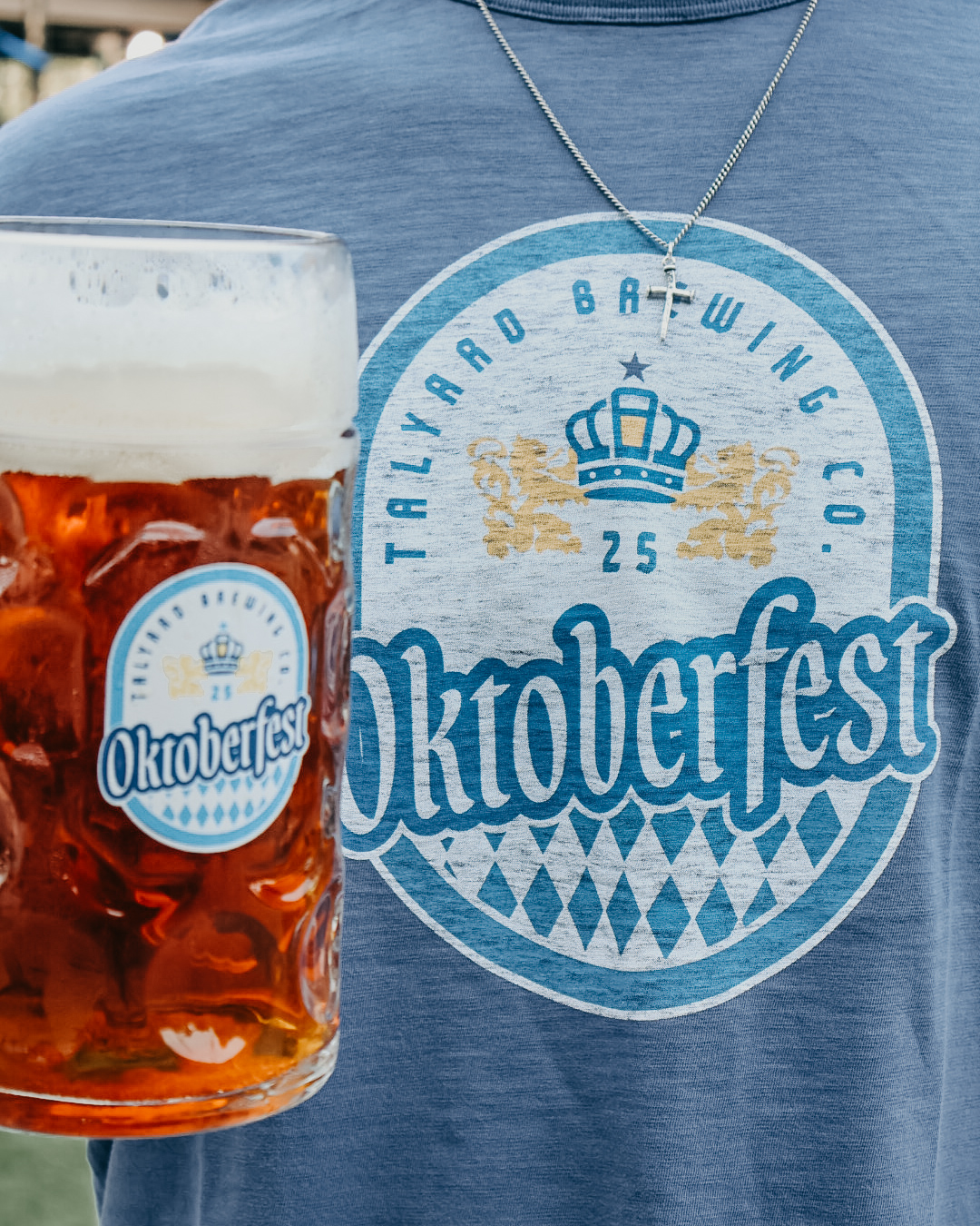 Oktoberfest 2025 light blue comfort colors tee.